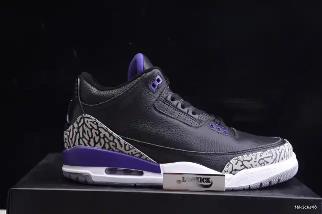 Rep TBkick Black 3 CT8532-050 Court Air Jordan Retro Purple 0611